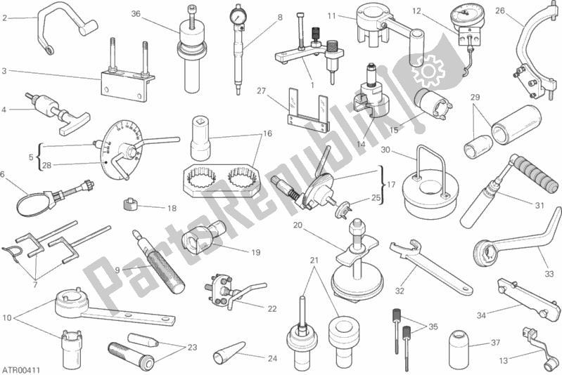 Toutes les pièces pour le Outils De Service D'atelier, Moteur du Ducati Monster 821 Stealth USA 2020 Toutes les pièces pour le Outils De Service D'atelier, Moteur du Ducati Monster 821 Stealth USA 2020